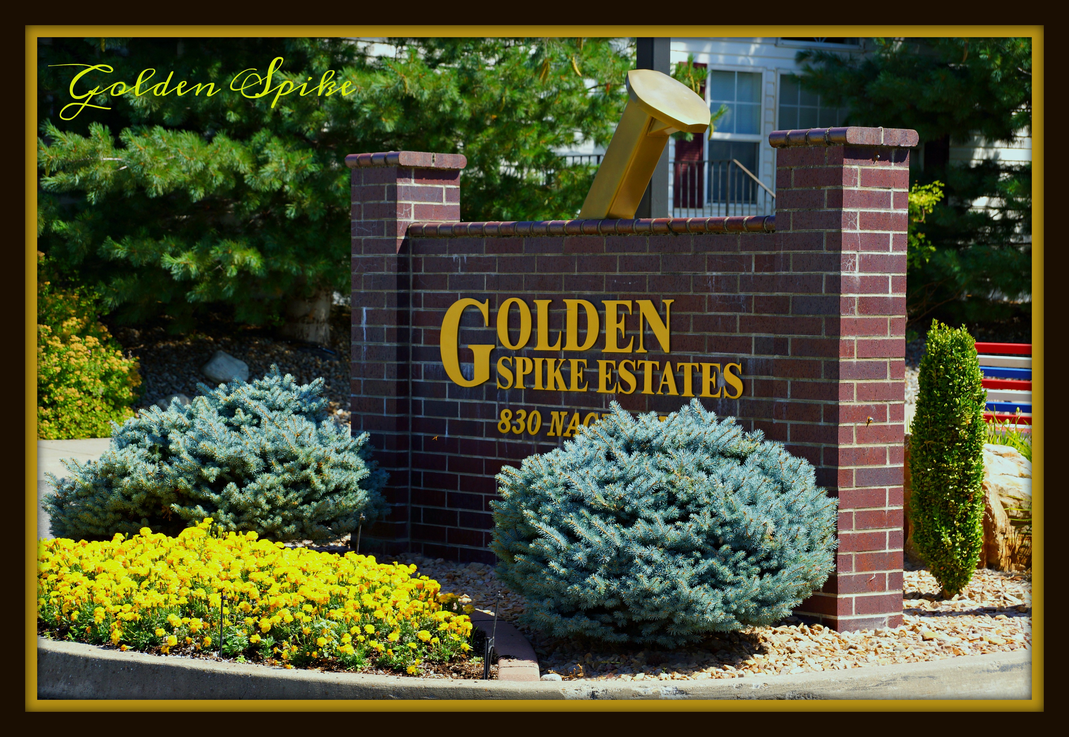 Picture of Golden Spike entrance off Nagel in Rathdrum Idaho