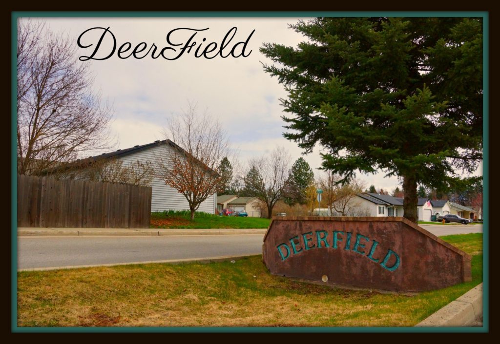 picture of deerfield entrance off Hwy 41 in Rathdrum Idaho